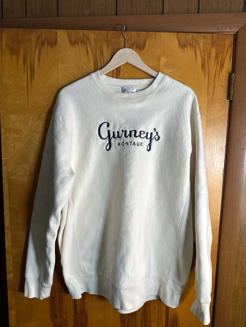 Gurney's Montauk Resort Embroidered Crewneck Sweatshirt Offline White